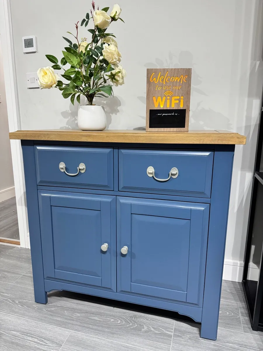 Marine Blue Sideboard cabinet Ex Display - Image 1