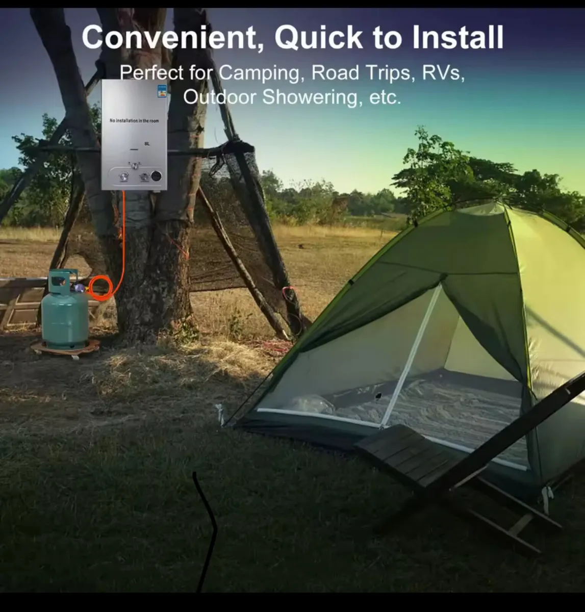 Red bottle LPG 18L Water Heater - Image 4