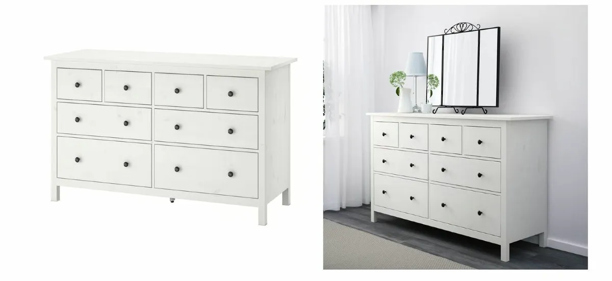 Black Ikea Hemnes 8-Drawer unit - Image 1