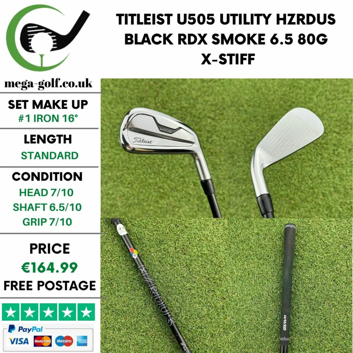 Titleist U505 Utility #1 Iron 16° / X-Stiff - Image 1