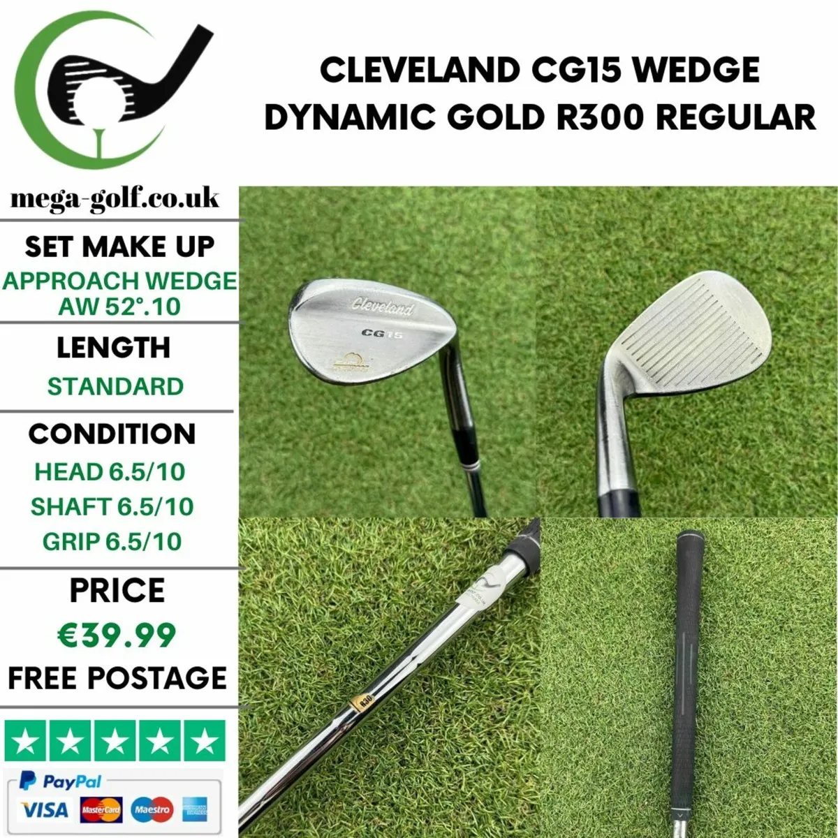 Cleveland CG15 Wedge Aw 52°.10 / Regular - Image 1