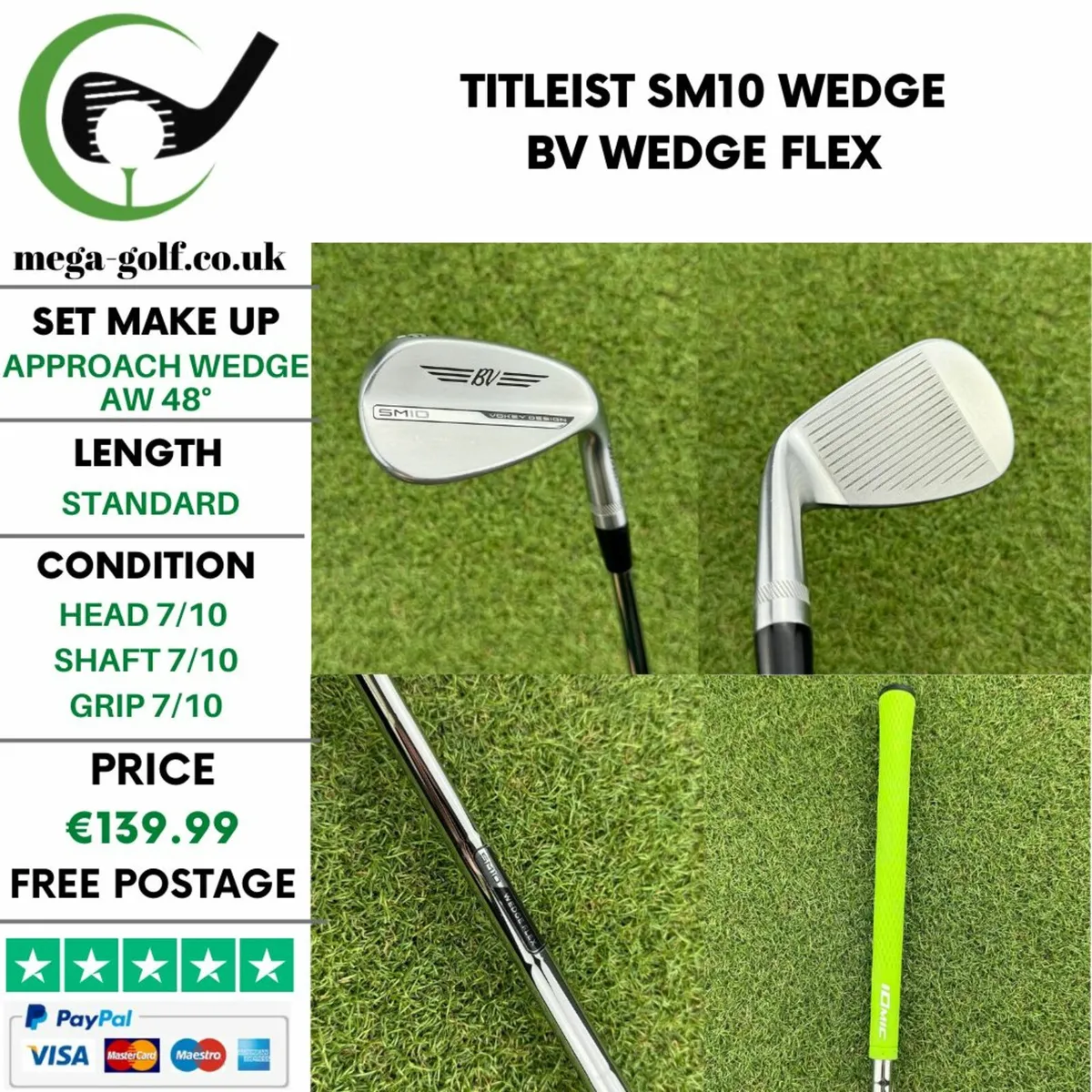 Titleist SM10 Wedge Aw 48° / Bv Wedge Flex - Image 1