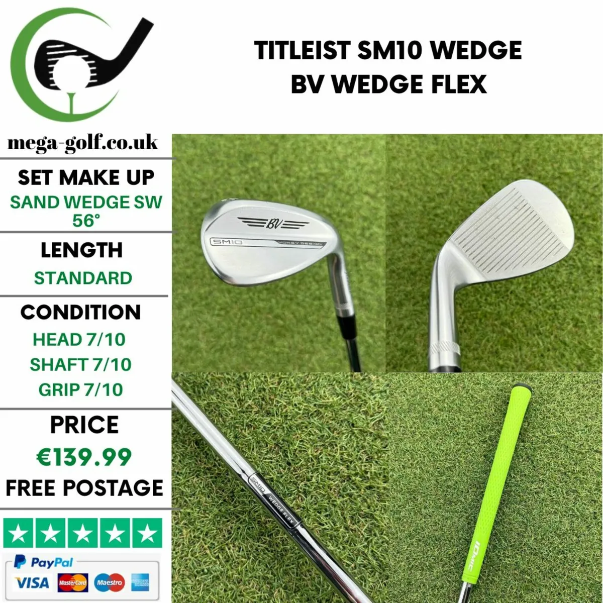 Titleist SM10 Wedge Sw 56° / Bv Wedge Flex - Image 1