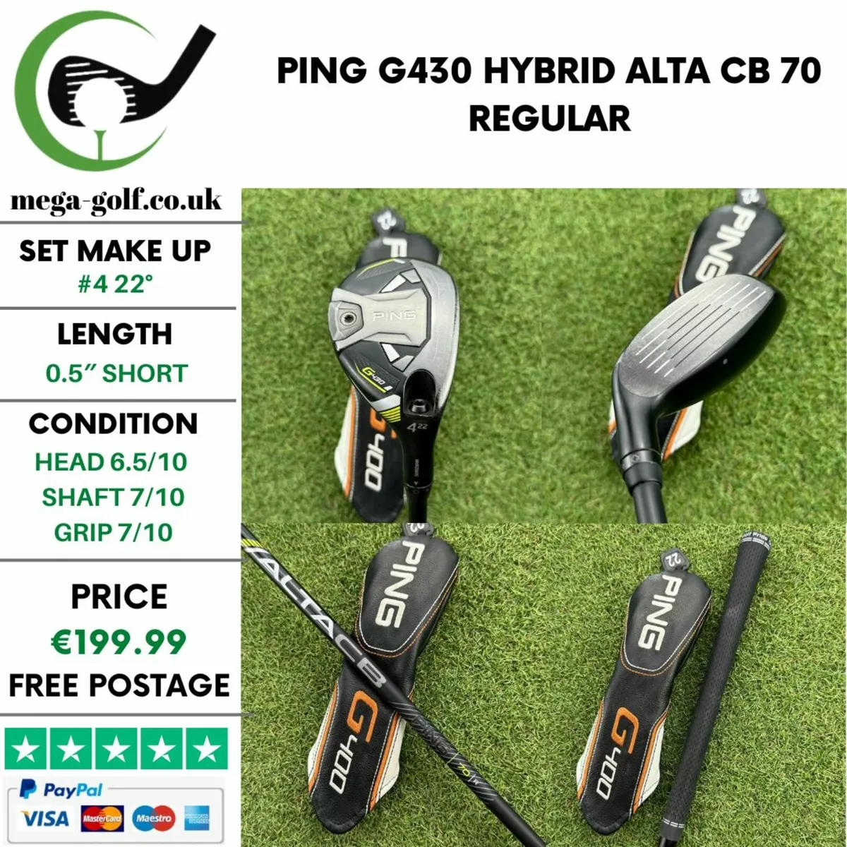 Ping G430 Hybrid / #4 22° / Alta Cb 70 Regular - Image 1