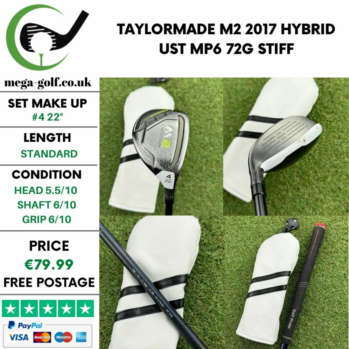 Taylormade M2 2017 Hybrid / #4 22° / Stiff - Image 1