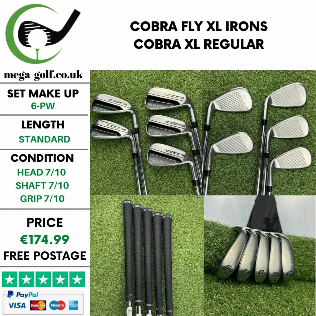 Cobra Fly XL Irons / 6-Pw / Cobra XL Regular - Image 1