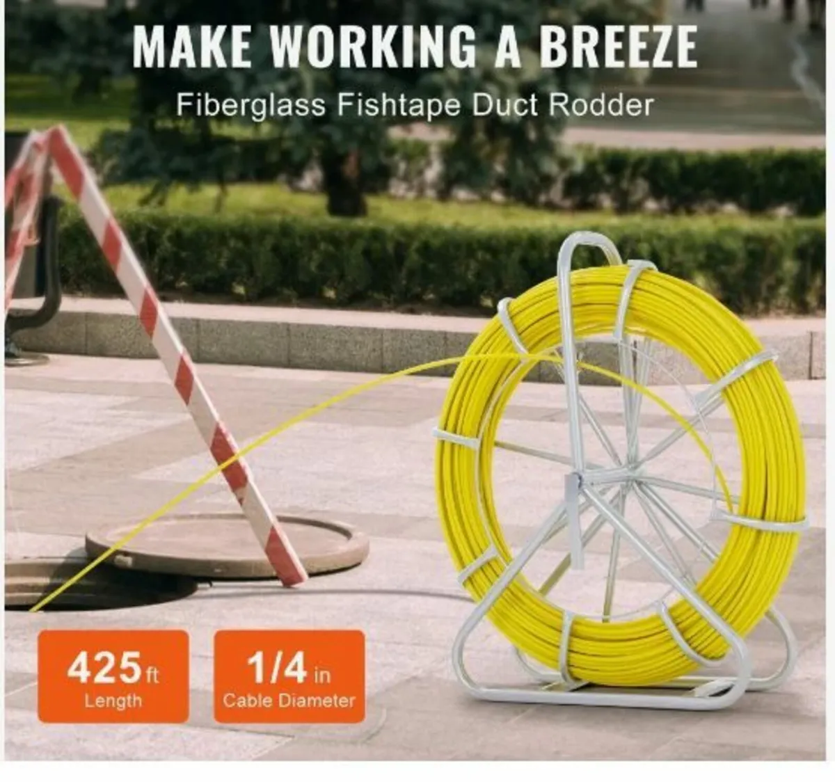 Fish Tape Fiberglass, 129.5 m, 6.4 mm - Image 3