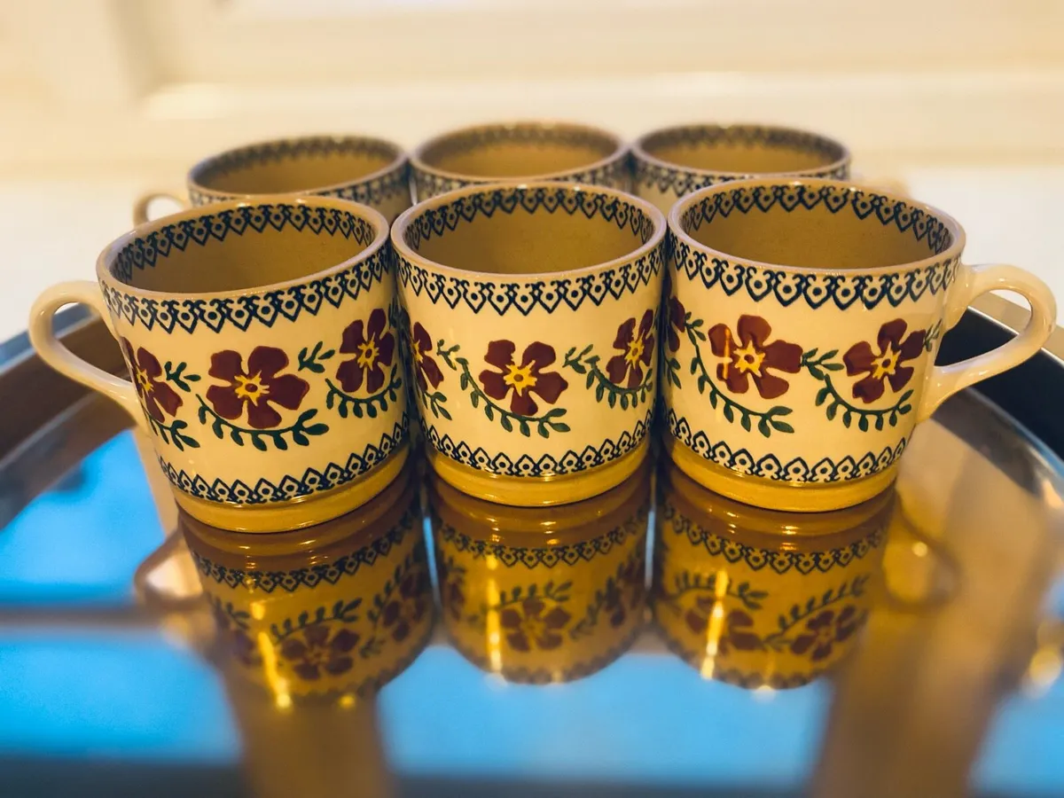6 Nicholas Mosse Small Mugs - Old Rose Pottery - Image 1