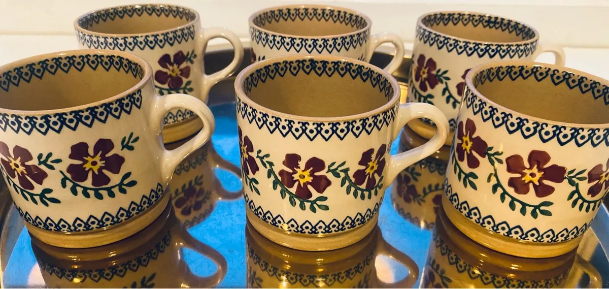 6 Nicholas Mosse Small Mugs - Old Rose Pottery - Image 3