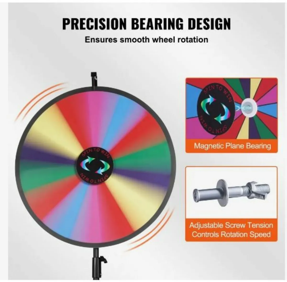 24” Color Prize Wheel Tripod Floor Stand Color - Image 3