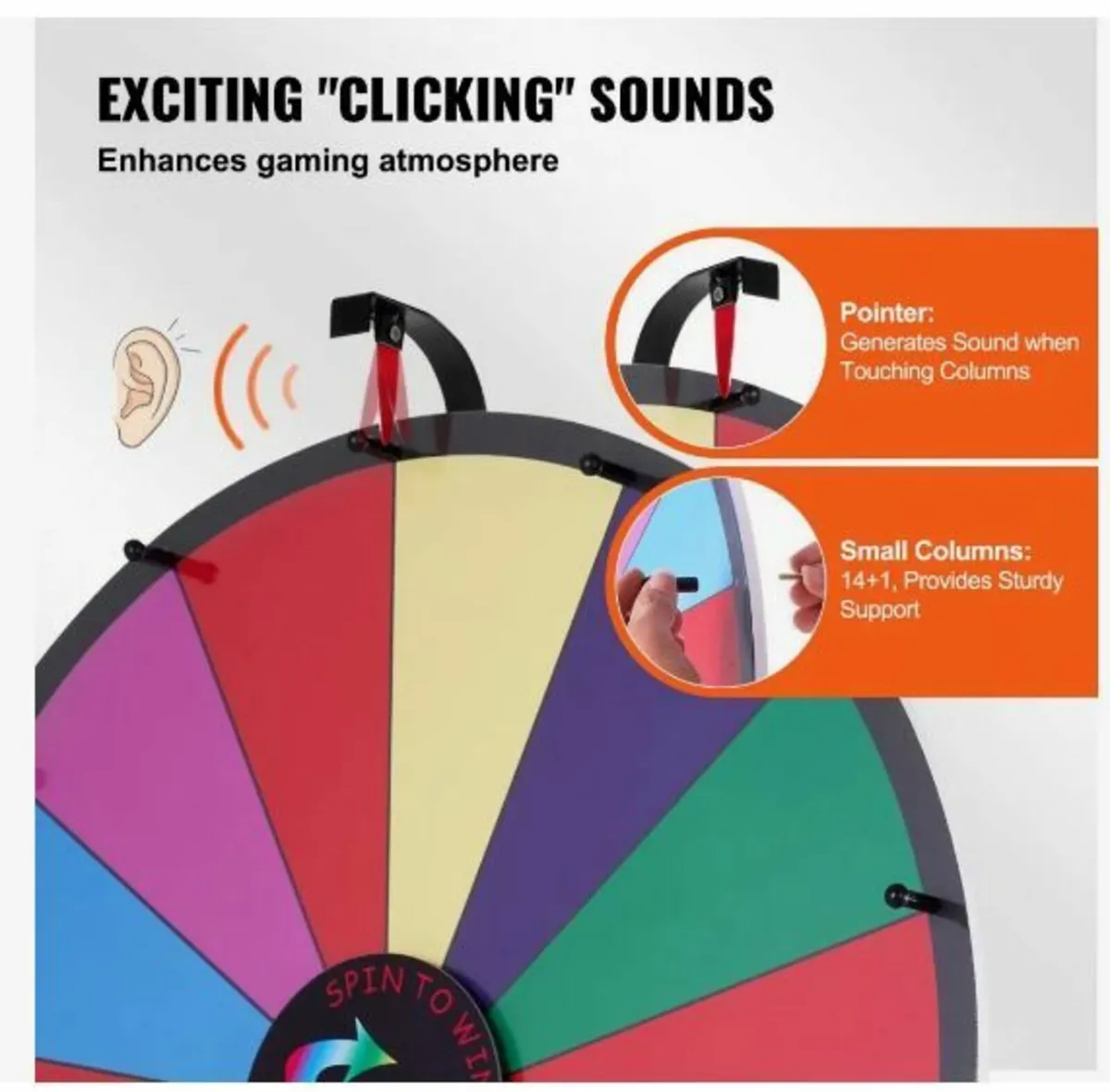 24” Color Prize Wheel Tripod Floor Stand Color - Image 4