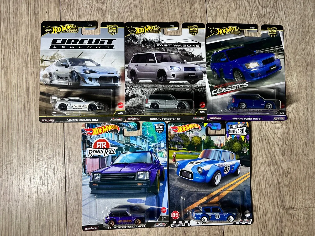 SUBARU / TOYOTA / FORD HOT WHEELS PREMIUM