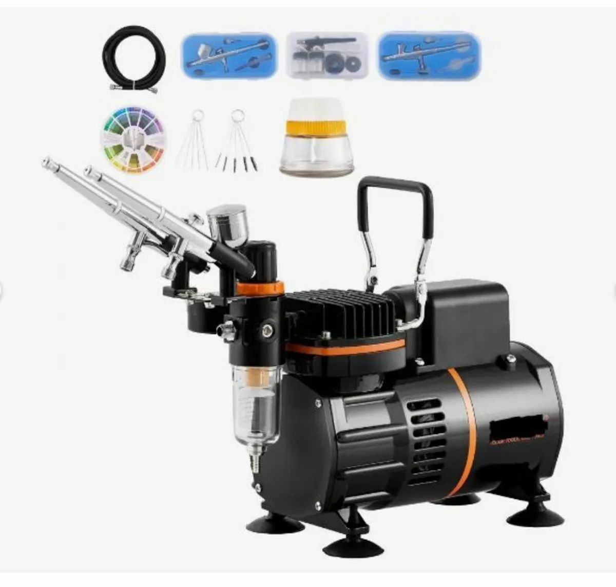 Airbrush Kit, Dual Fan Air Compressor - Image 1