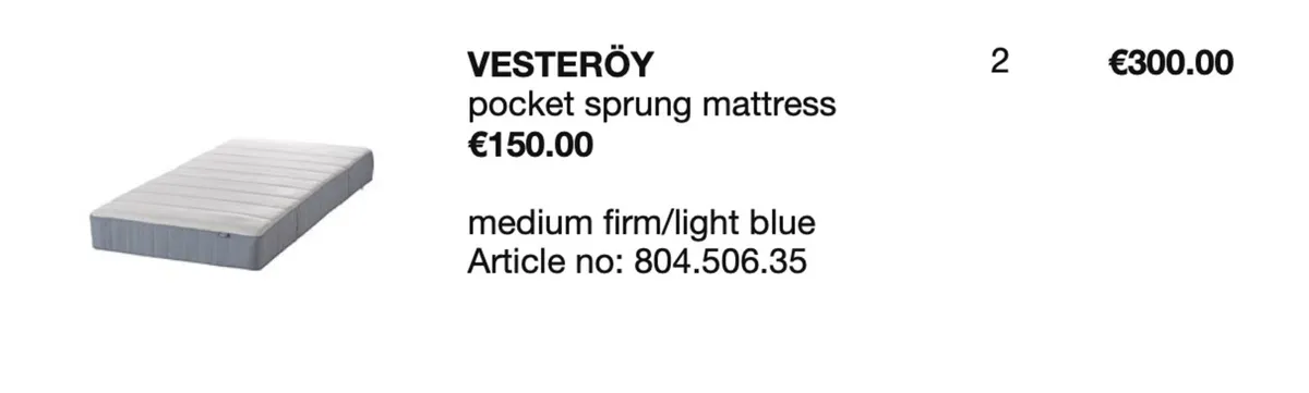 2 Pocket Sprung Mattresses €300 NEW - Image 2