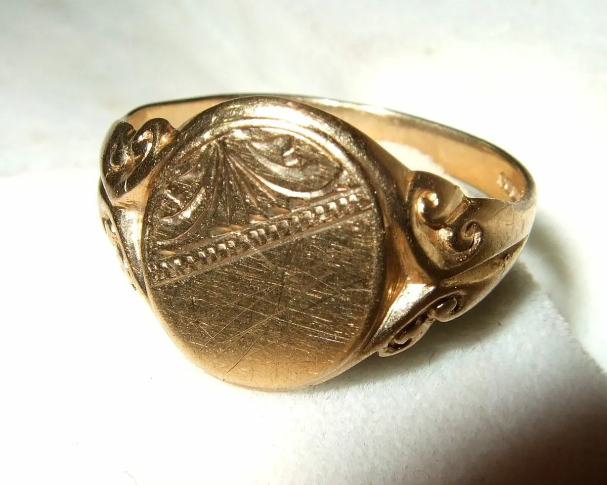 Vintage Hallmarked 9ct Gold Signet Ring - Image 4