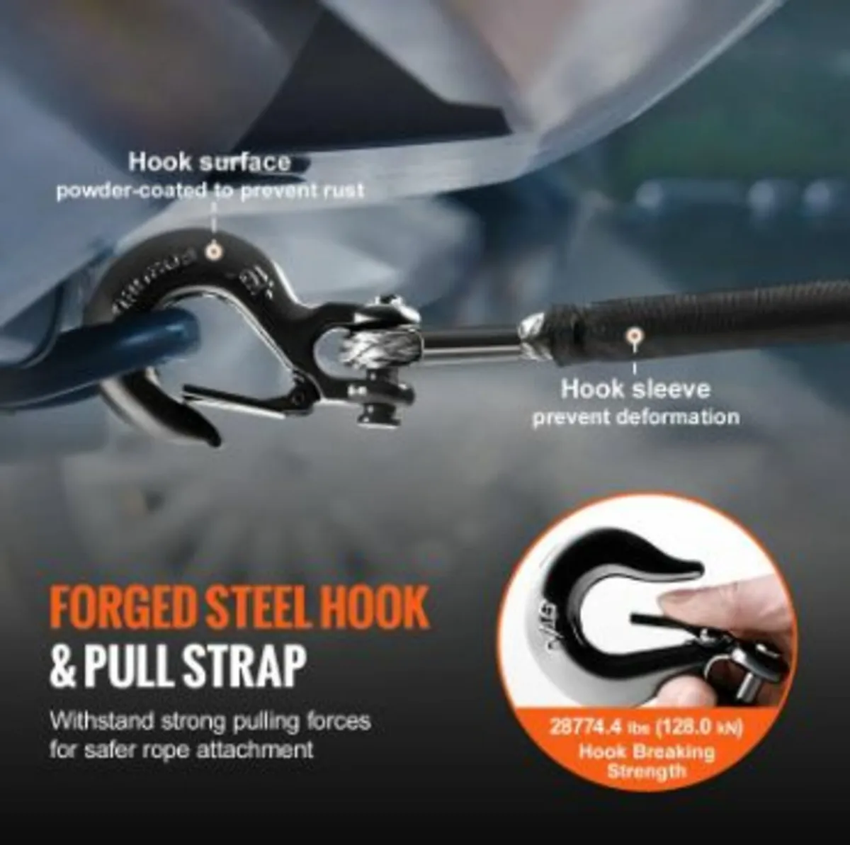 Synthetic Winch Rope, 12.7 mm x 28 m - Image 3