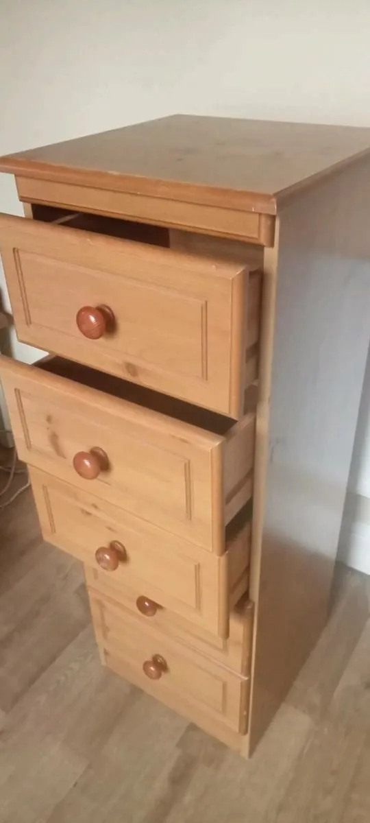 Eden pippy oak 5 drawer tallboy - Image 2