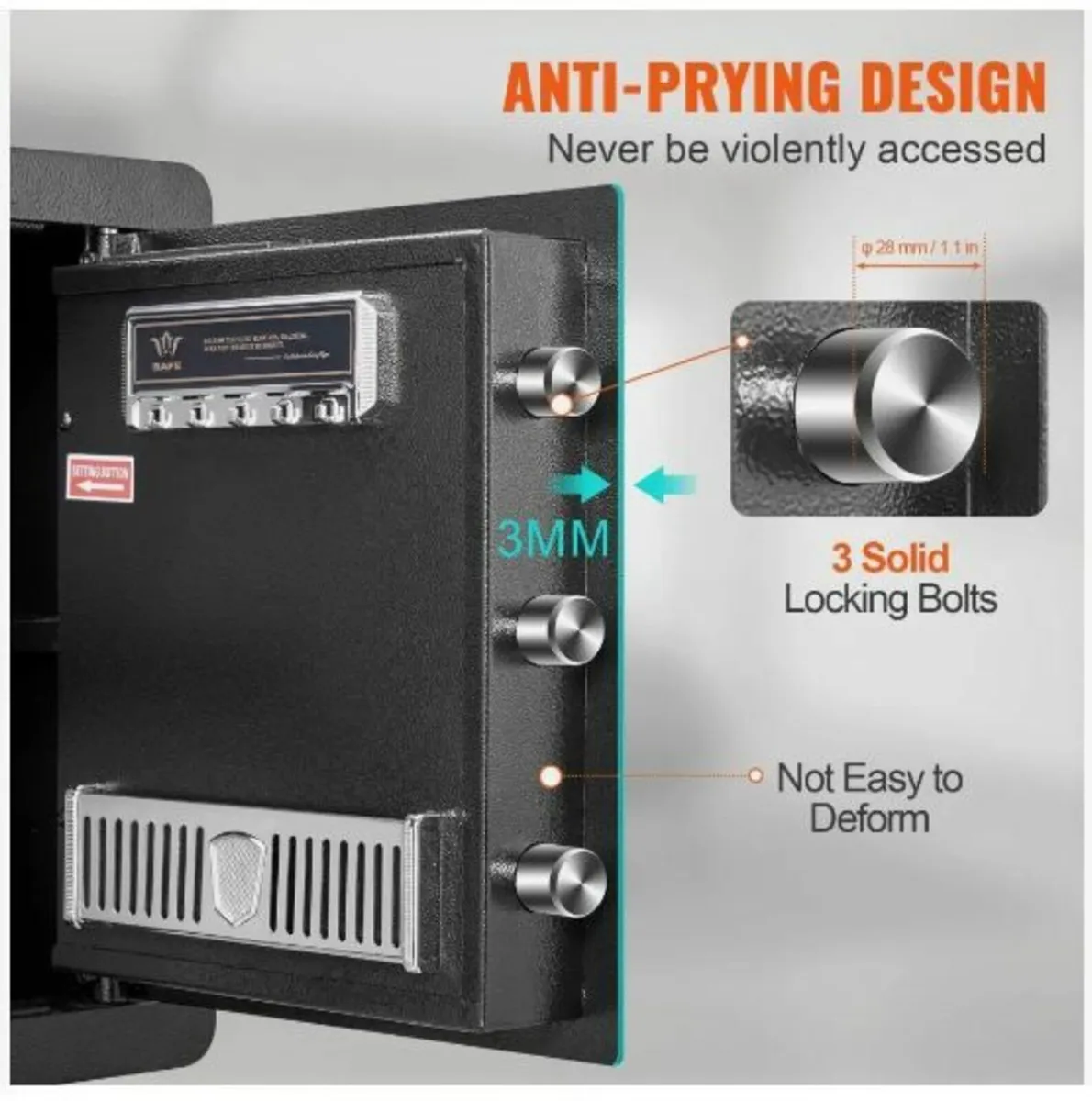 Safe, 51.0 L Home Safe, Steel Security - Image 4