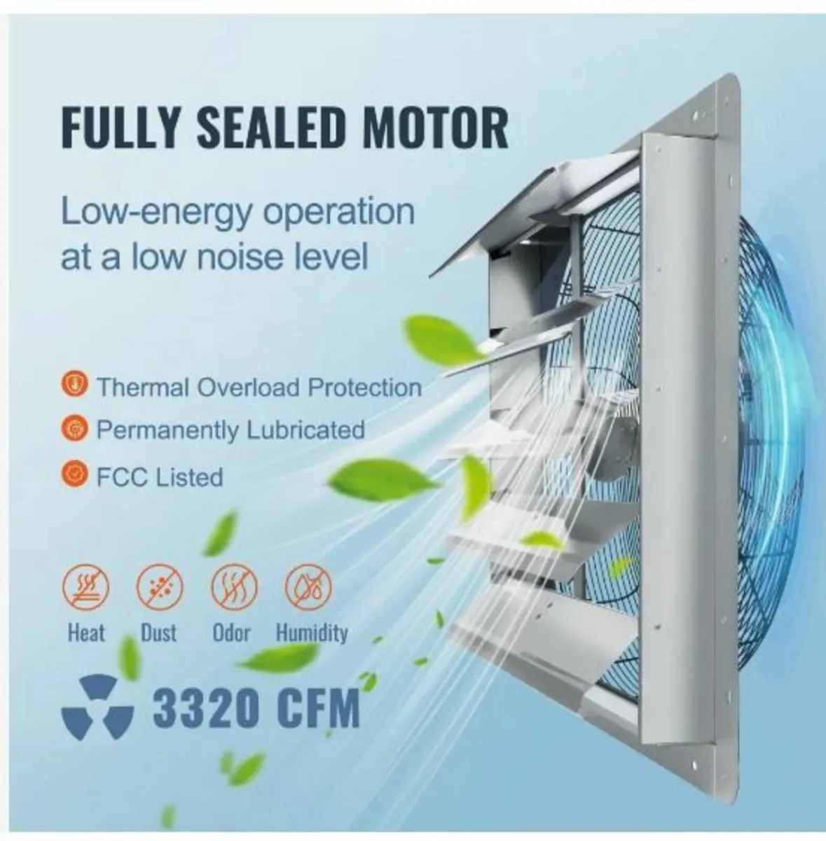 Shutter Exhaust Fan, 610 mm High-speed - Image 3