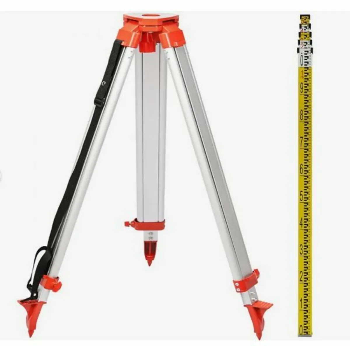 1.65M Aluminum Tripod + 5M 5 Section Dumpy Laser - Image 1