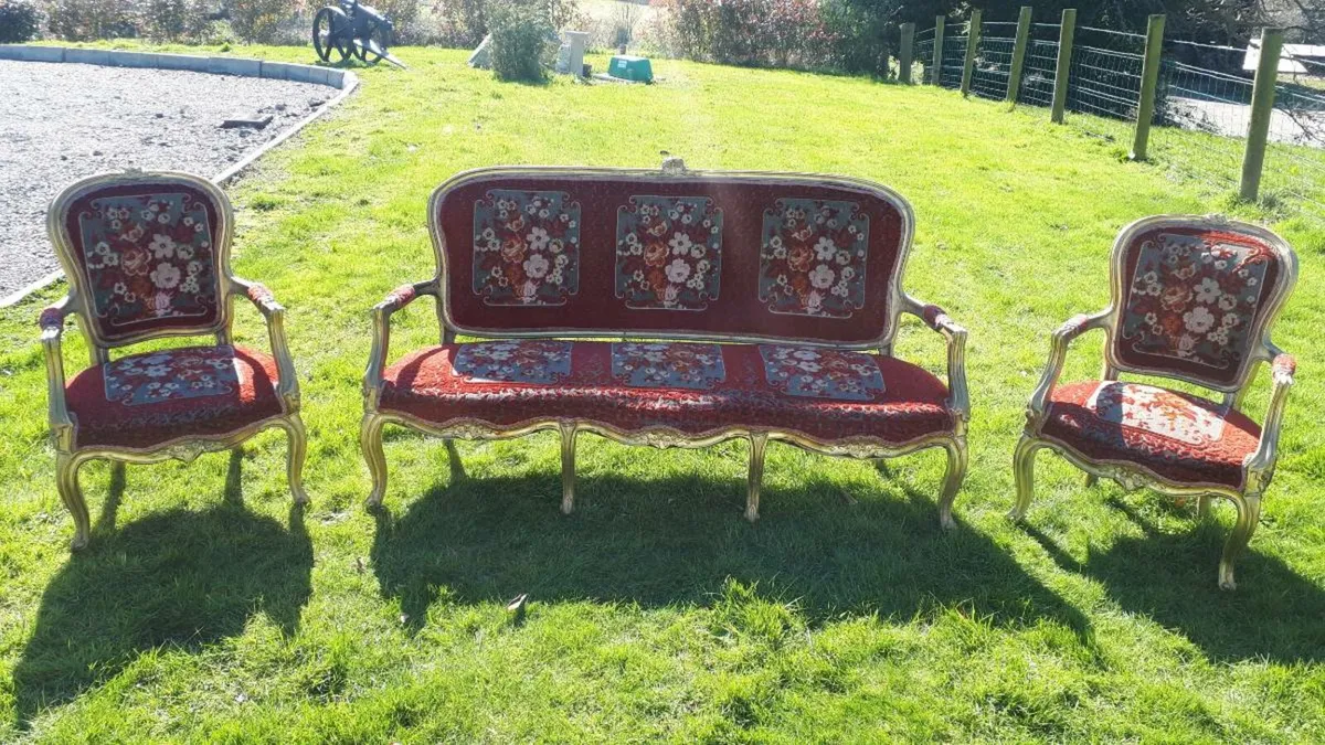 Antique Salon Suite of Furniture - Image 2