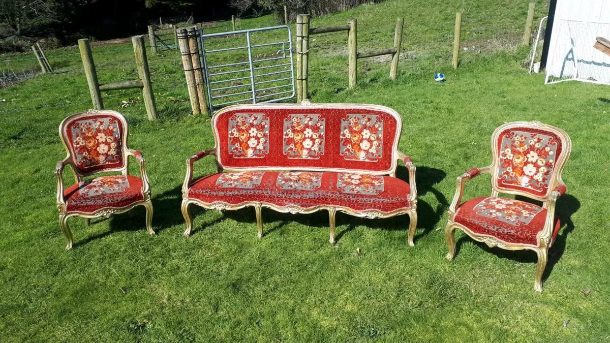 Antique Salon Suite of Furniture - Image 3