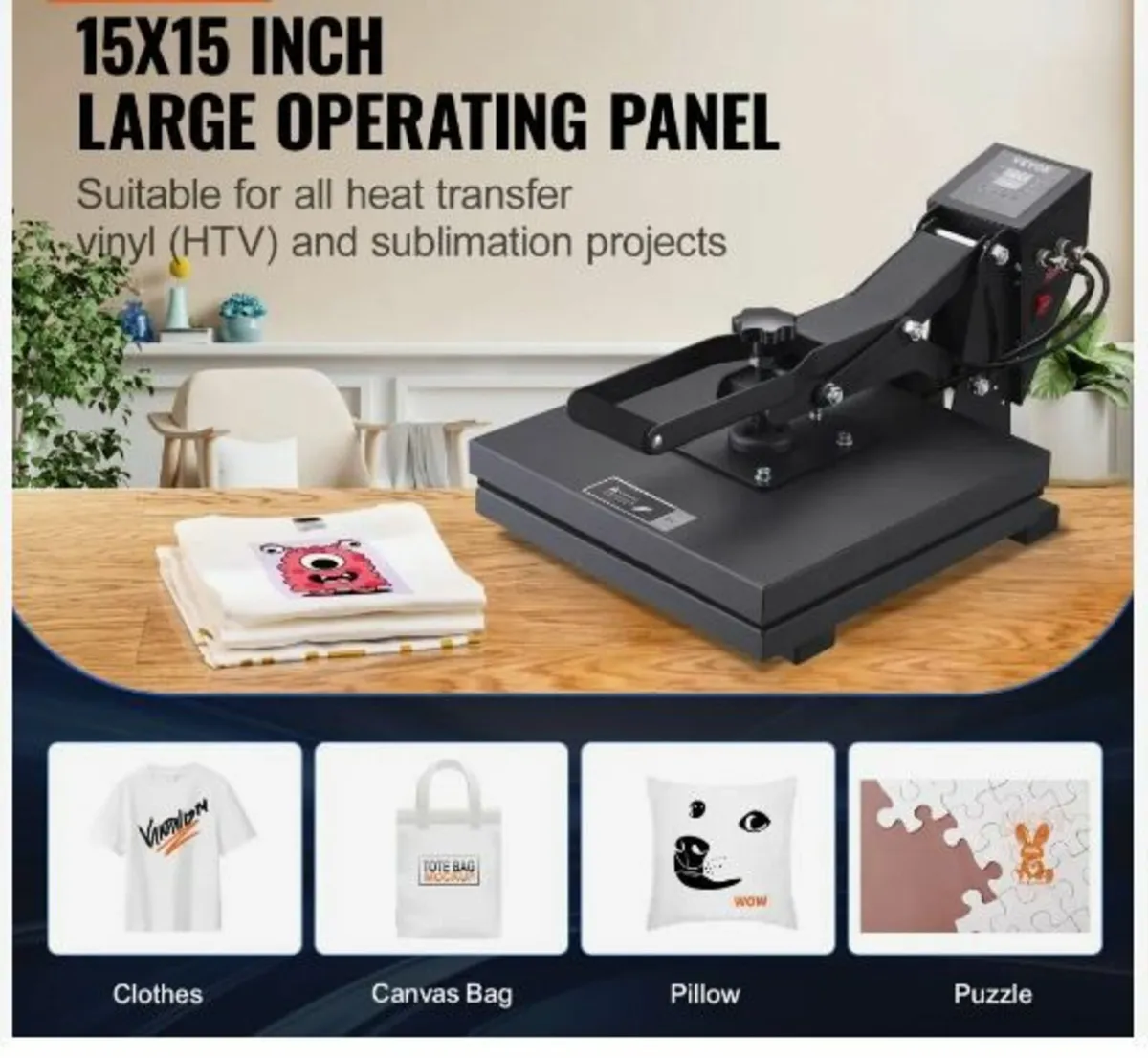 Heat Press Machine 15 x 15 in/38.1 x 38.1 cm - Image 3
