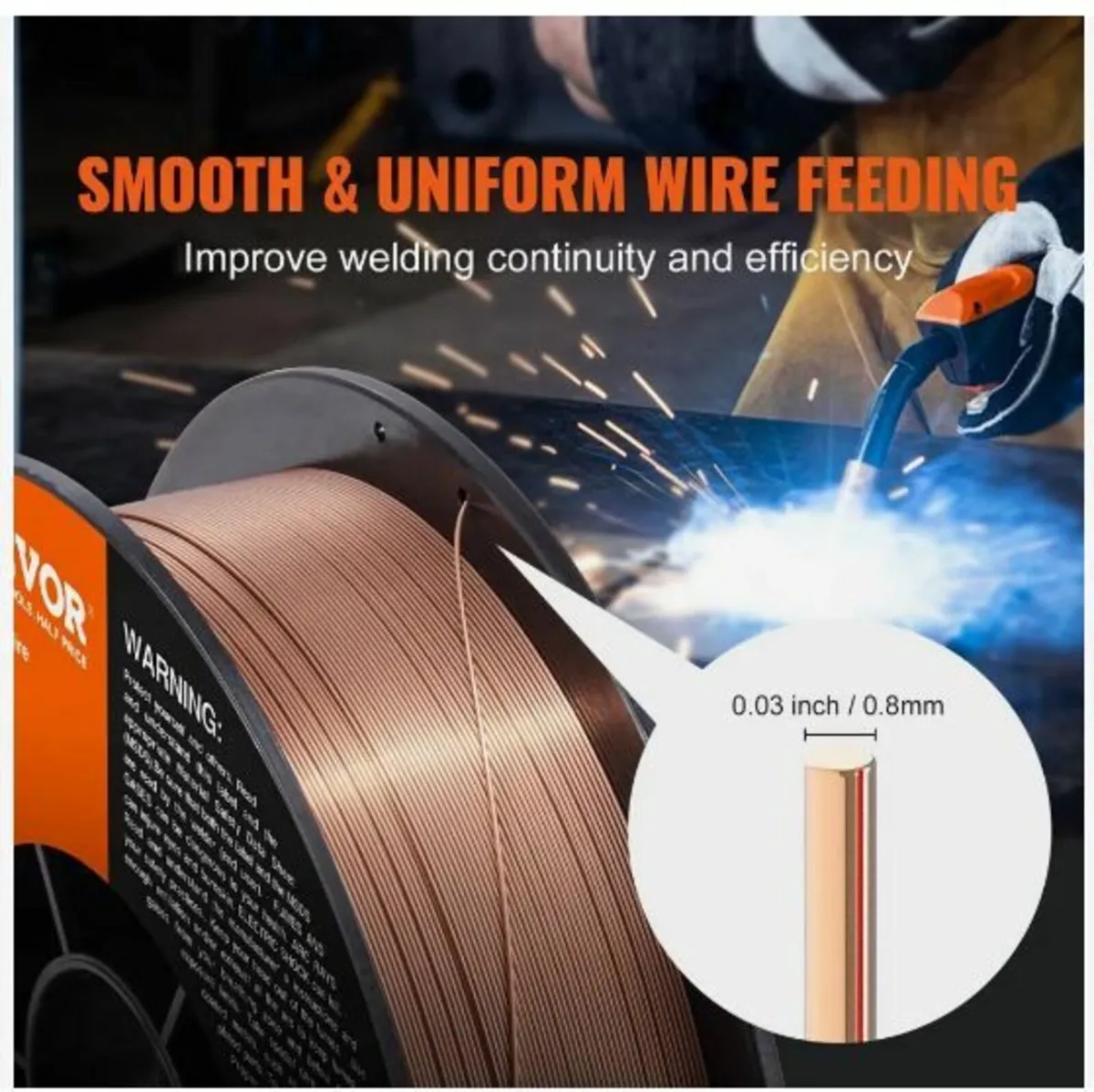 Solid MIG Welding Wire, ER70S-6 0.8mm 5.0kg - Image 3