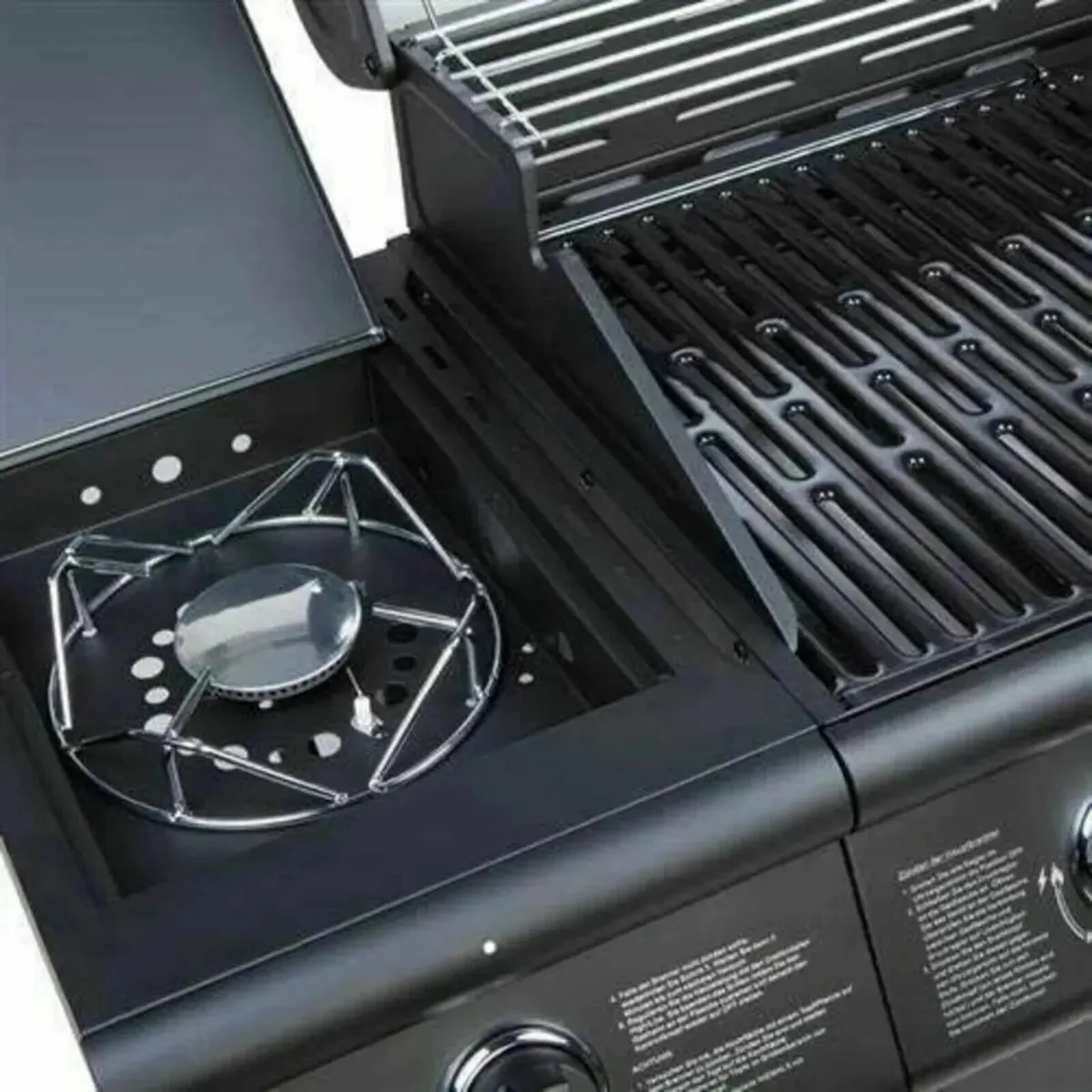 Pro Deluxe Gas Grill 6+1 Burners with Side Rack - Image 4