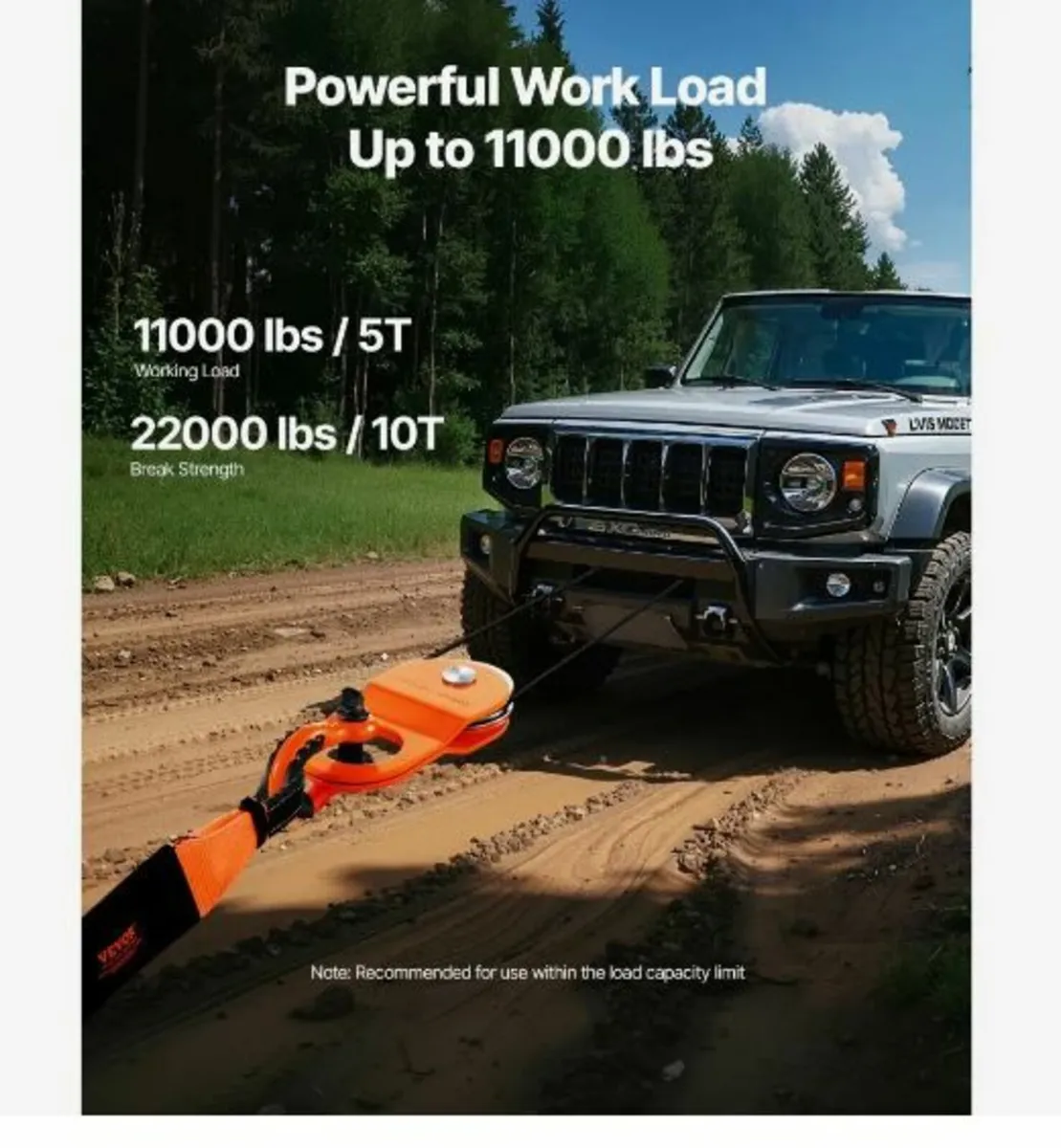 10 T Winch Snatch Block, 22,000 lbs Capacity - Image 3