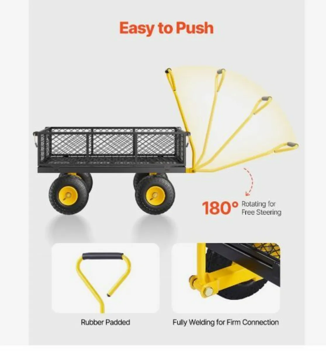 900 Lbs Heavy Duty Steel Garden Cart - Image 2