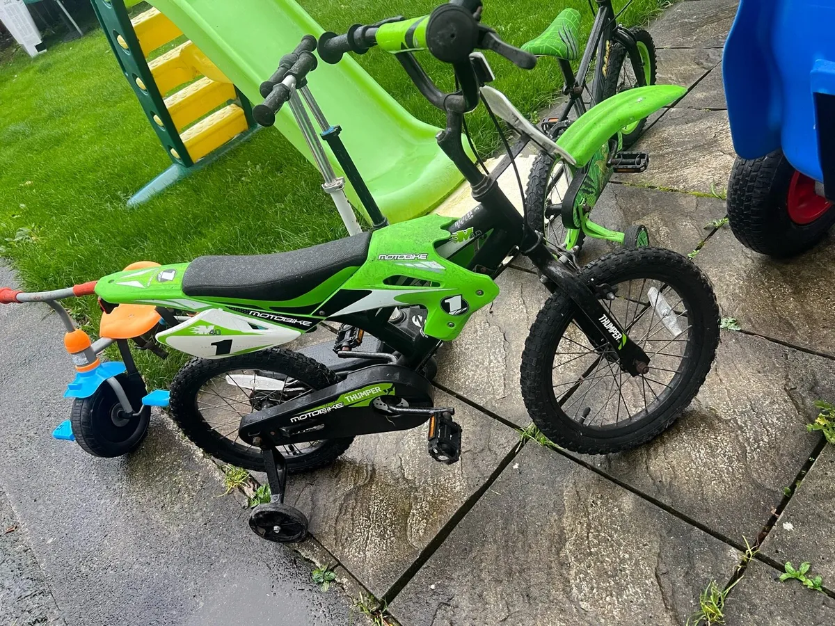 Green Motocross style bike - Image 1