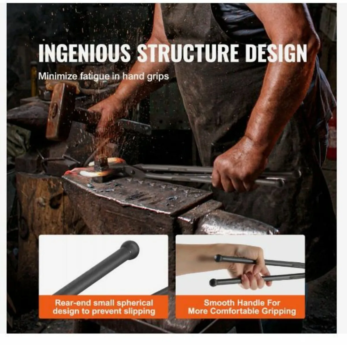 Blacksmith Tongs, 45.7 cm 4 PCS - Image 1