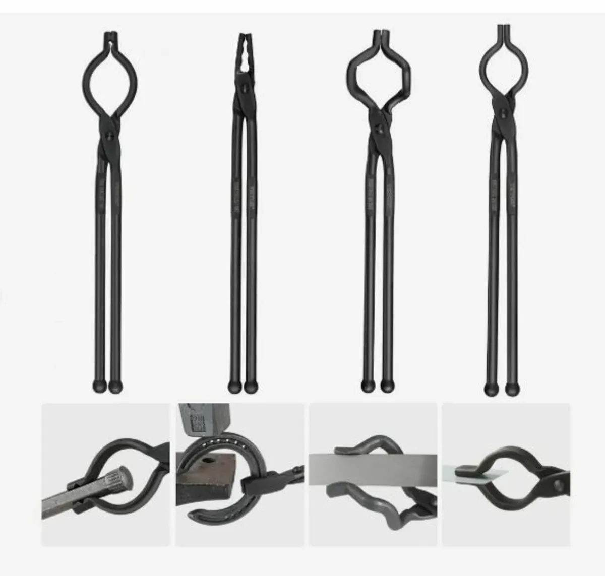 Blacksmith Tongs, 45.7 cm 4 PCS - Image 4