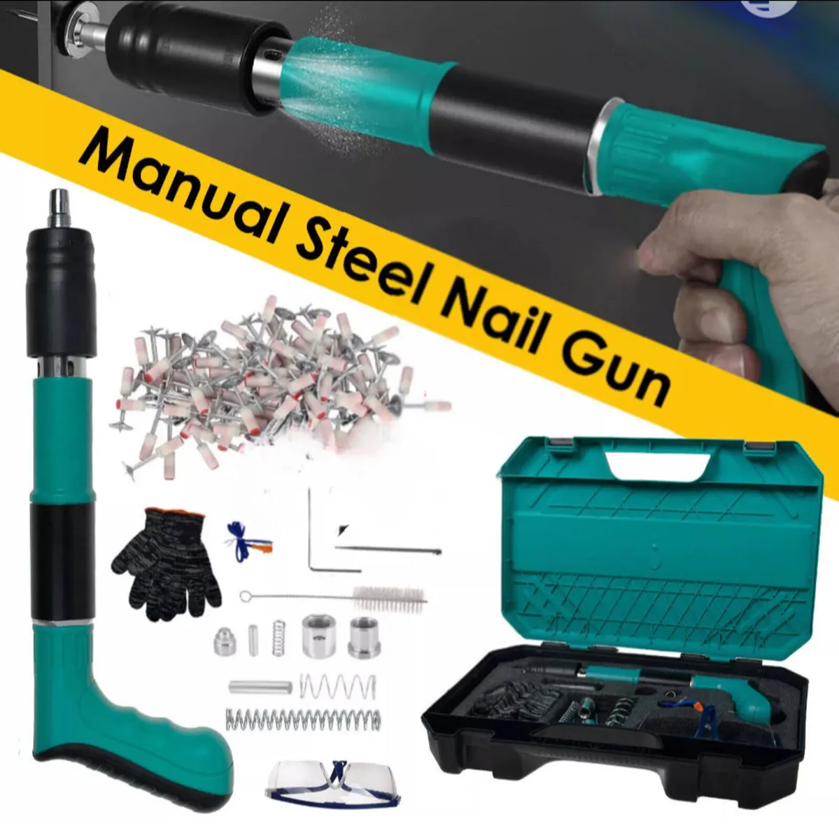 Mini Nail Gun Manual Air Nailer with 4 Gears - Image 1
