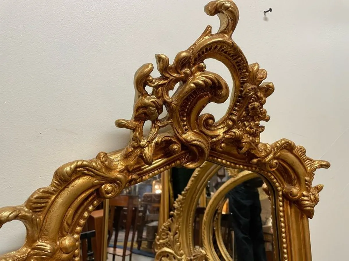 Beautiful Gilt Wood French Style Panel Mirror. - Image 2