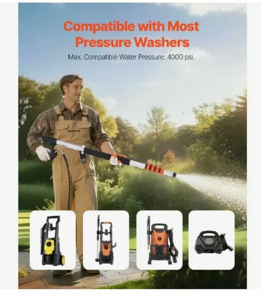 Pressure Washer Telescoping Wand, 24 ft - Image 1