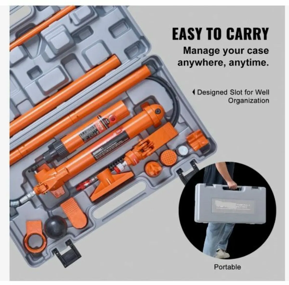 12 Ton Porta Power Kit, Portable Hydraulic Jack - Image 4