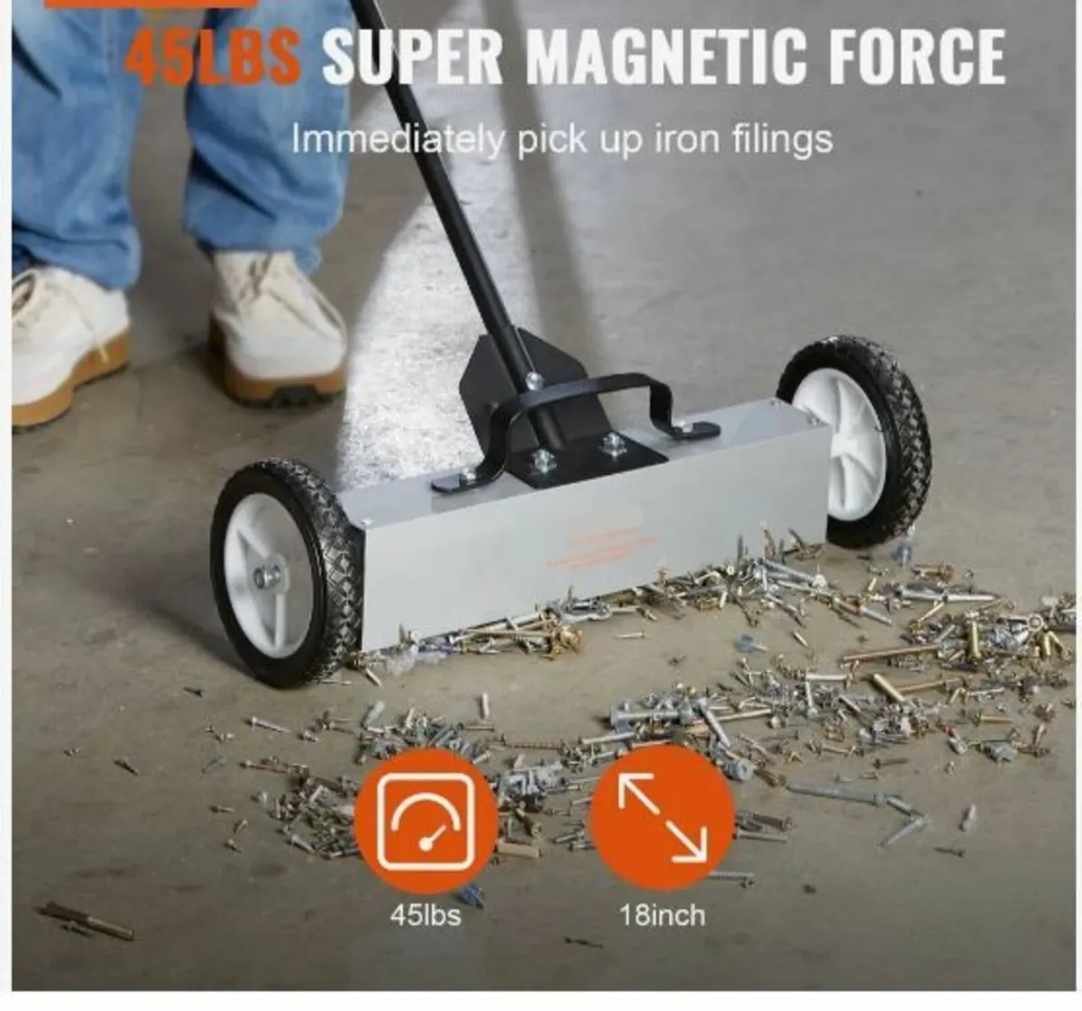 20.4 kg Rolling Magnetic Sweeper - Image 3