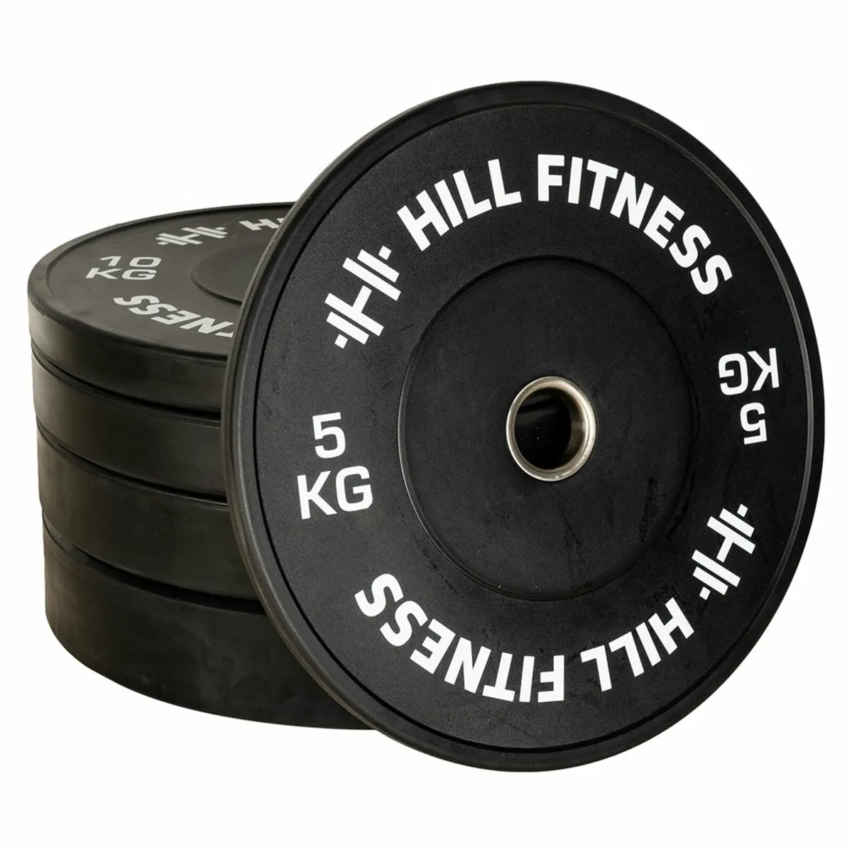 Hill Icon Black Bumper Plates (Pairs)- Weights Gym - Image 1