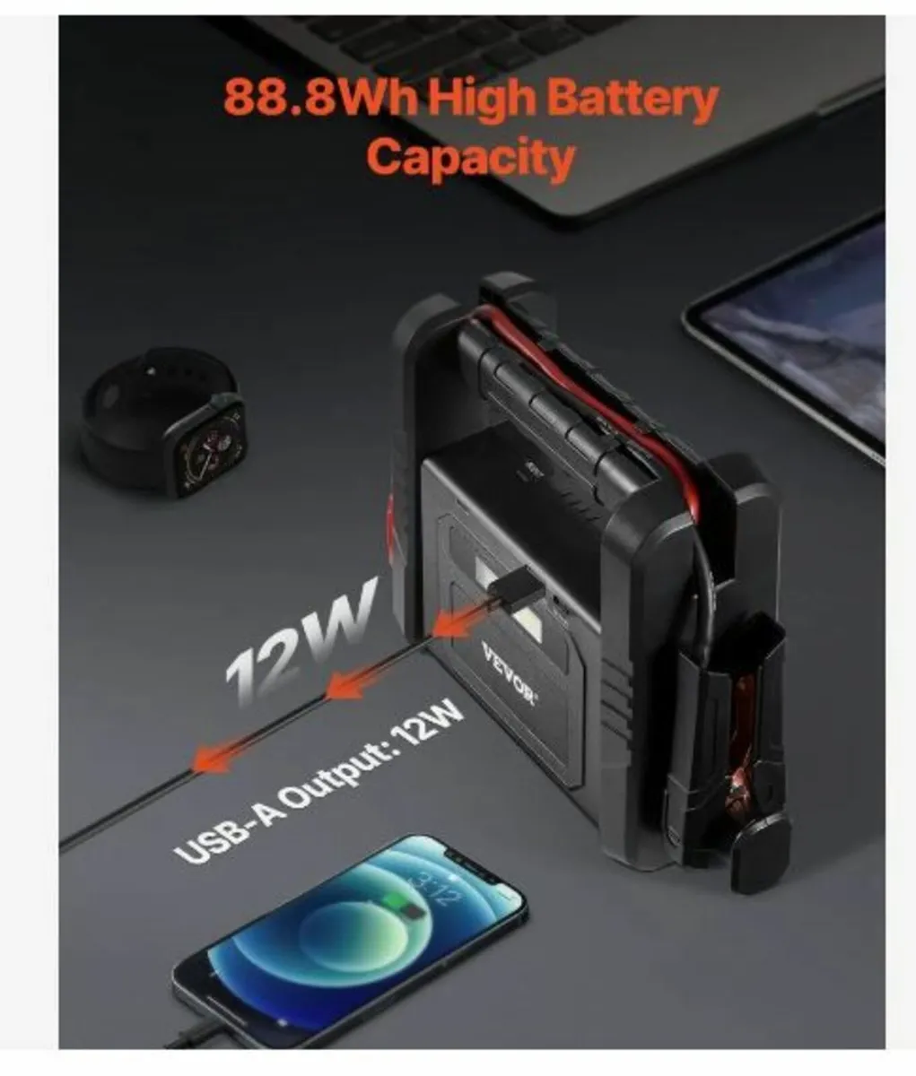 Jump Starter, 4000A Peak, Car Battery - Image 4