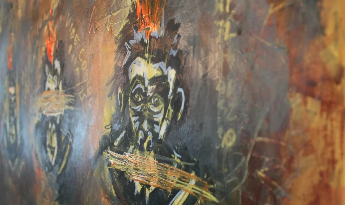 Echoes of Silence 90x50cm acrylic painting on canv - Image 3