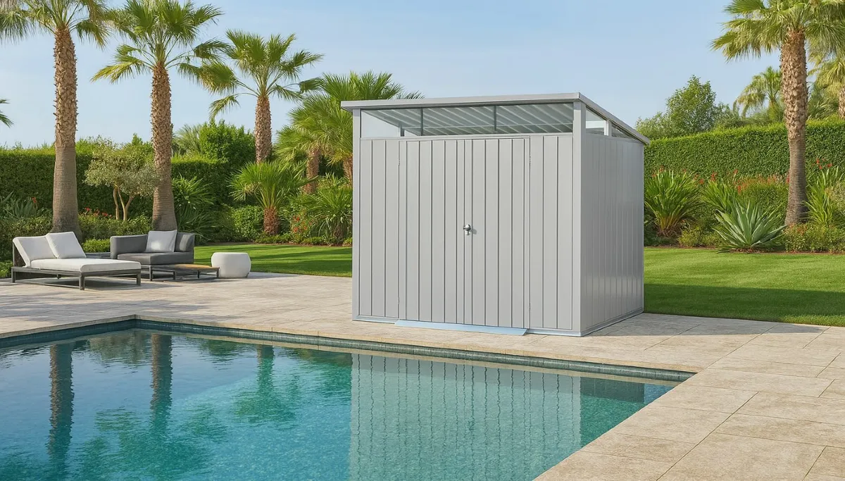 8x6 Modern Palladium Heavy  Steel Shed - Image 4