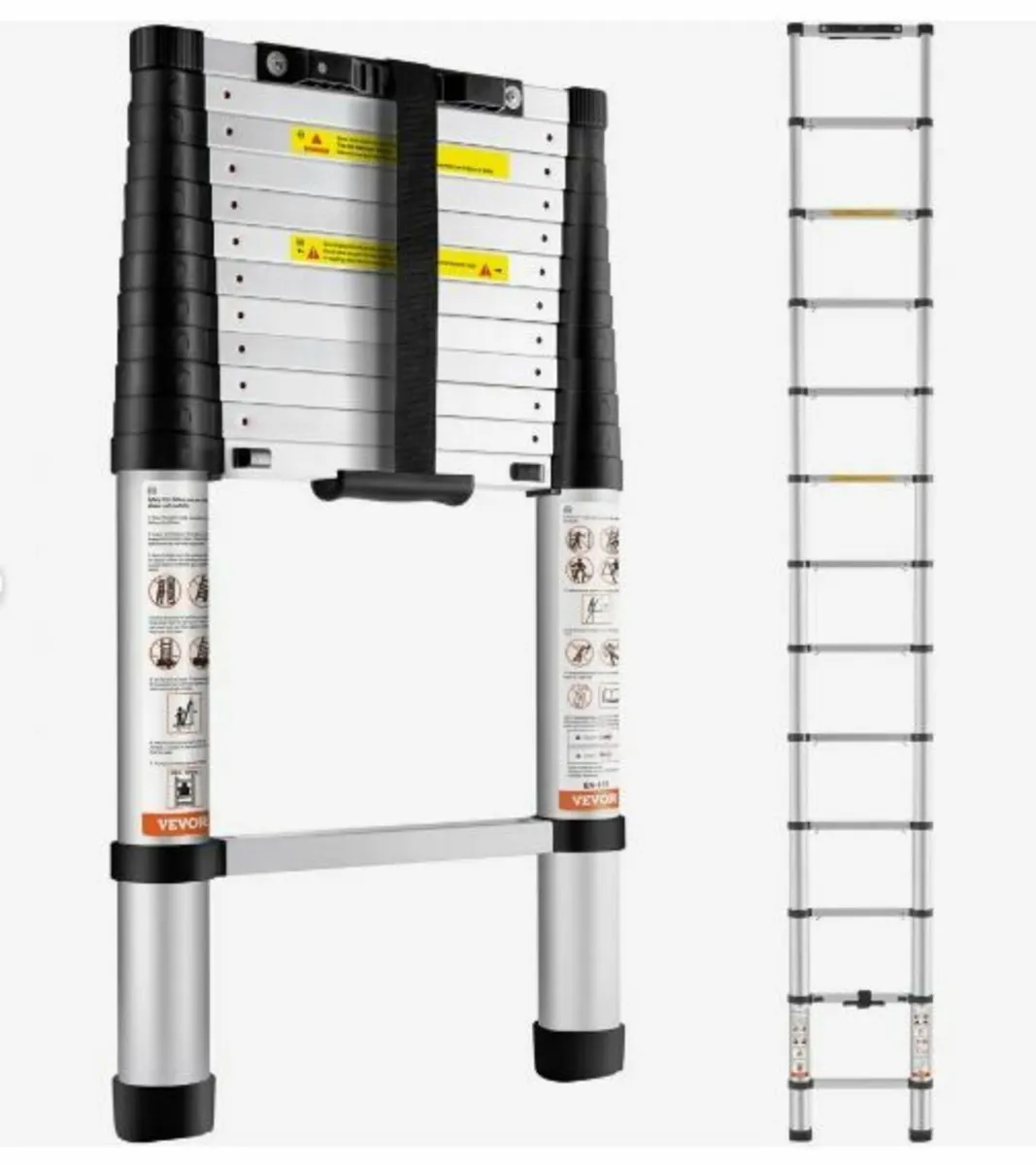 Telescoping Ladder Aluminum Extension Step 381 cm - Image 1