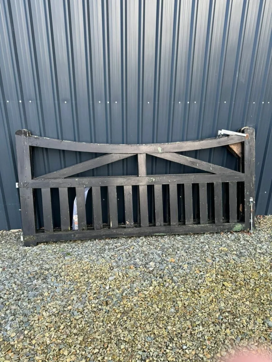Pair Large Wooden Gates - Image 1