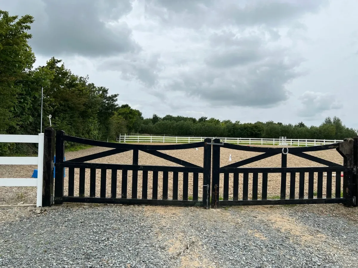 Pair Large Wooden Gates - Image 2