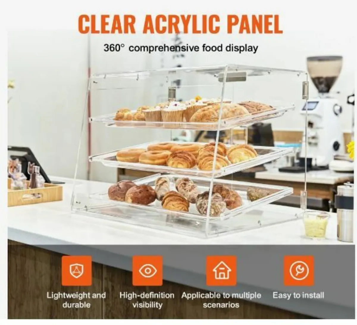 Pastry Display Case, 3-Tier Commercial - Image 3