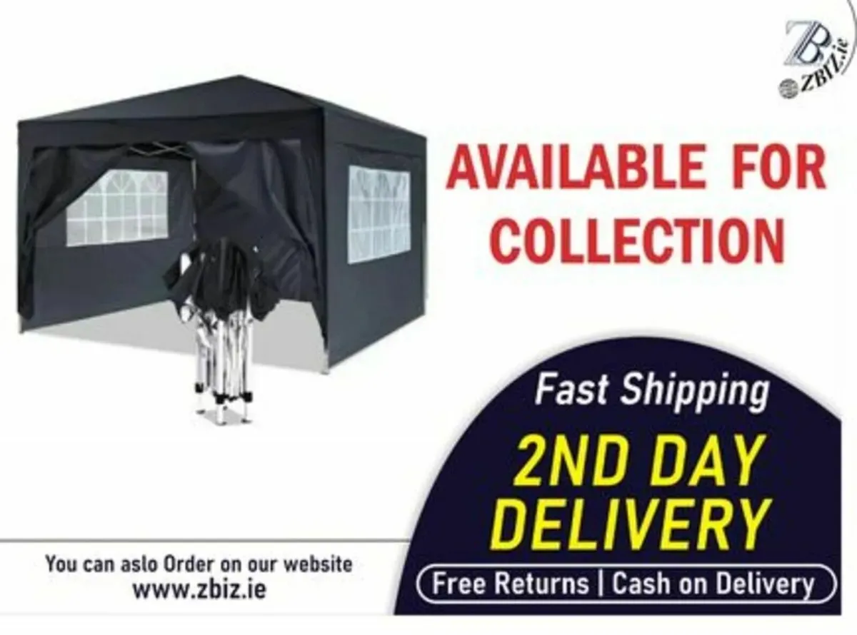 Gazebo 3x3m Waterproof Pop-Up Marquee Tent - Image 1
