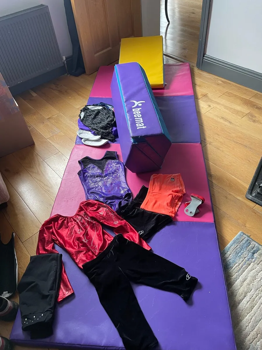 Gymnastics equipment and leotards