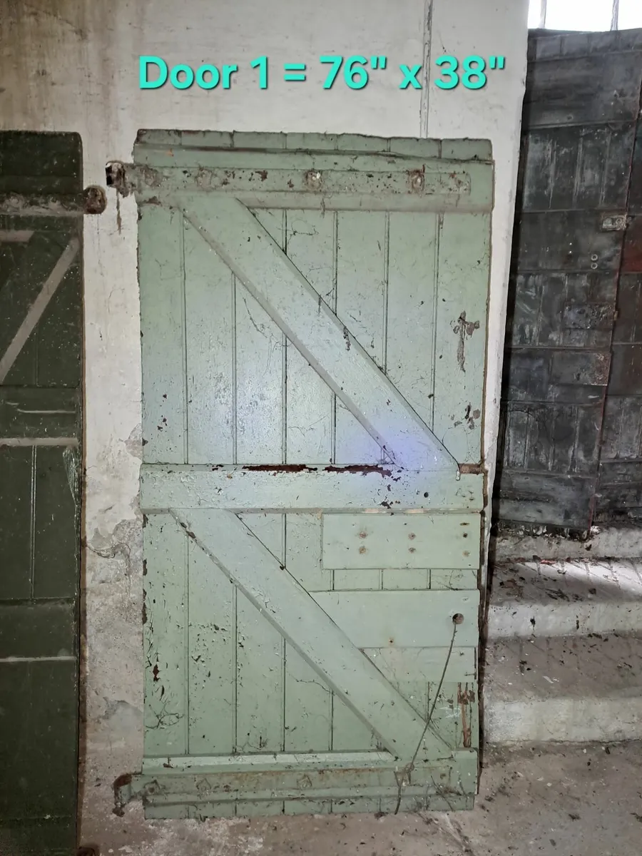 Old Heavy Oak Doors - Image 1